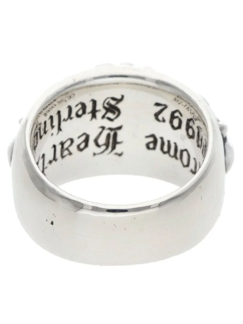 Chrome Hearts Flrl Crs Floral Cross Silver Ring